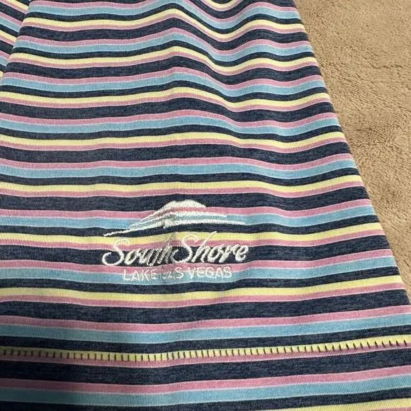 Peter Millar Summer Comfort Golf Shirt Men's Size XL Striped Purple Blue Polo - Picture 10 of 10